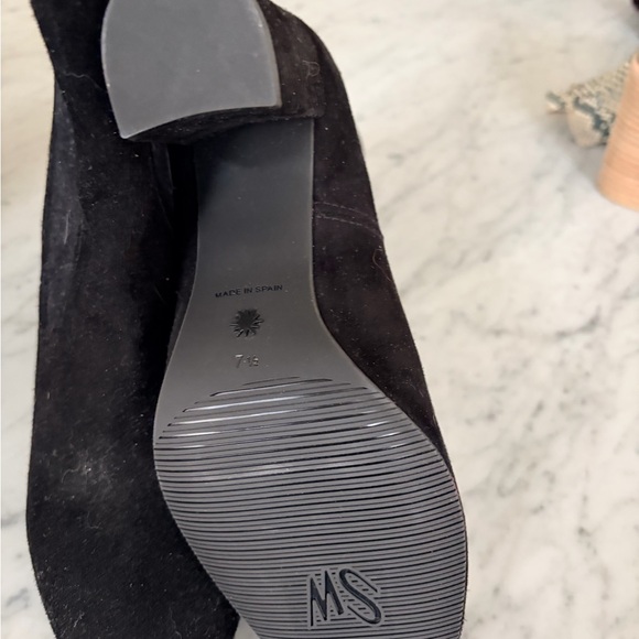 Stuart Weitzman Suede Black Ankle Boots - Picture 5 of 5